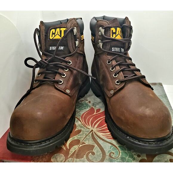 Caterpillar Boot Steel Toe Mens Size 11.5 Work Boot Brown Second Shift P89586 main image 8